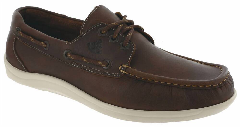 NEW SAS men's decksider boat shoe in new briar